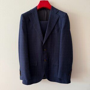 Suitsupply Wool 2-piece Suit in Blue Windowpane Plaid